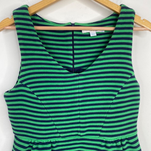 Boden Ottoman Dress 6P Green Ribbed St Pattys Easter Preppy Pockets Striped - Picture 3 of 13